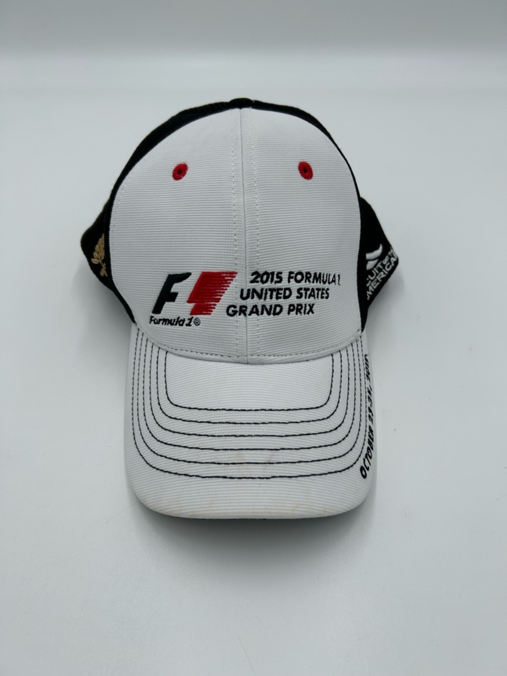 Formula 1 2015 United States Grand Prix White and Black Baseball Cap SM/MD